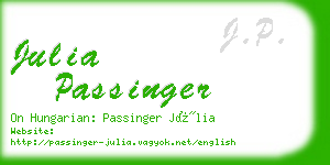 julia passinger business card